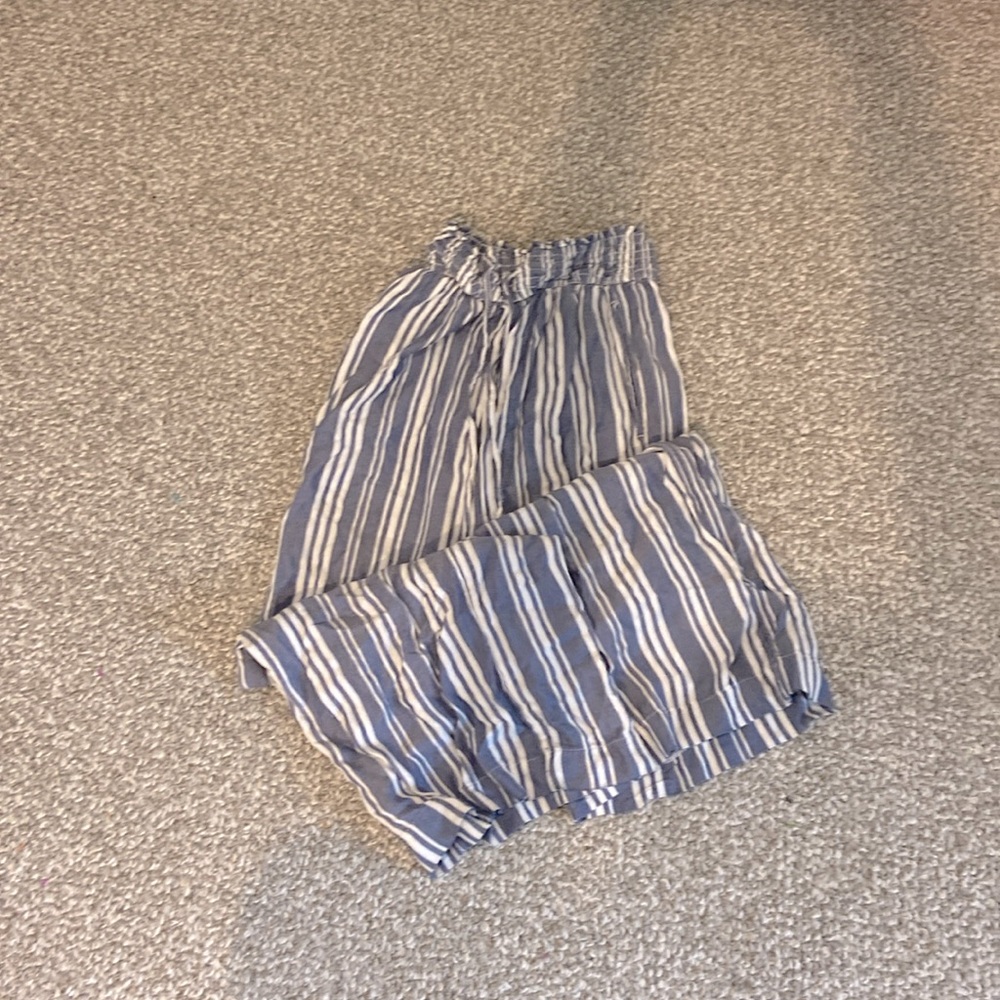striped cute pants, long pants, flowy, color blue and white, size xtra small